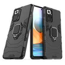 Заредете изображение във визуализатора на галерията – Ring Armor Case Kickstand Tough Rugged Cover for Xiaomi Redmi Note 10 Pro black - TopMag
