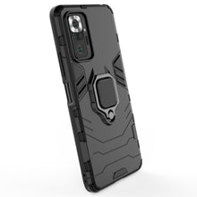 Заредете изображение във визуализатора на галерията – Ring Armor Case Kickstand Tough Rugged Cover for Xiaomi Redmi Note 10 Pro black - TopMag
