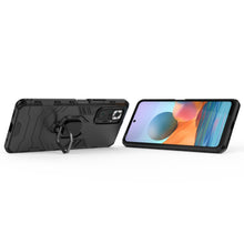 Заредете изображение във визуализатора на галерията – Ring Armor Case Kickstand Tough Rugged Cover for Xiaomi Redmi Note 10 Pro black - TopMag
