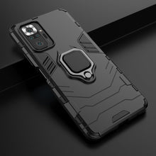 Заредете изображение във визуализатора на галерията – Ring Armor Case Kickstand Tough Rugged Cover for Xiaomi Redmi Note 10 Pro black - TopMag
