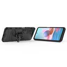 Заредете изображение във визуализатора на галерията – Ring Armor Case Kickstand Tough Rugged Cover for Xiaomi Redmi Note 10 / Redmi Note 10S black - TopMag
