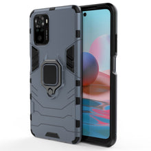 Заредете изображение във визуализатора на галерията – Ring Armor Case Kickstand Tough Rugged Cover for Xiaomi Redmi Note 10 / Redmi Note 10S blue - TopMag
