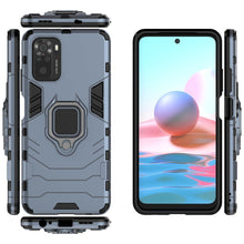 Заредете изображение във визуализатора на галерията – Ring Armor Case Kickstand Tough Rugged Cover for Xiaomi Redmi Note 10 / Redmi Note 10S blue - TopMag
