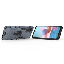 Заредете изображение във визуализатора на галерията – Ring Armor Case Kickstand Tough Rugged Cover for Xiaomi Redmi Note 10 / Redmi Note 10S blue - TopMag
