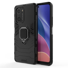 Заредете изображение във визуализатора на галерията – Ring Armor Case Kickstand Tough Rugged Cover for Xiaomi Redmi K40 Pro+ / K40 Pro / K40 / Poco F3 black - TopMag

