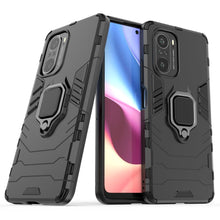 Заредете изображение във визуализатора на галерията – Ring Armor Case Kickstand Tough Rugged Cover for Xiaomi Redmi K40 Pro+ / K40 Pro / K40 / Poco F3 black - TopMag
