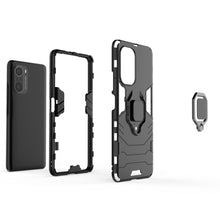 Заредете изображение във визуализатора на галерията – Ring Armor Case Kickstand Tough Rugged Cover for Xiaomi Redmi K40 Pro+ / K40 Pro / K40 / Poco F3 black - TopMag
