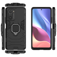 Заредете изображение във визуализатора на галерията – Ring Armor Case Kickstand Tough Rugged Cover for Xiaomi Redmi K40 Pro+ / K40 Pro / K40 / Poco F3 black - TopMag
