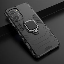 Заредете изображение във визуализатора на галерията – Ring Armor Case Kickstand Tough Rugged Cover for Xiaomi Redmi K40 Pro+ / K40 Pro / K40 / Poco F3 black - TopMag
