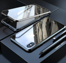Заредете изображение във визуализатора на галерията – Wozinsky Full Magnetic Case Full Body Front and Back Cover with built-in glass for Vivo X60 black-transparent - TopMag

