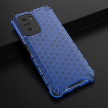 Заредете изображение във визуализатора на галерията – Honeycomb Case armor cover with TPU Bumper for Xiaomi Redmi K40 Pro+ / K40 Pro / K40 / Poco F3 blue - TopMag

