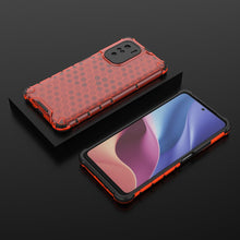 Заредете изображение във визуализатора на галерията – Honeycomb Case armor cover with TPU Bumper for Xiaomi Redmi K40 Pro+ / K40 Pro / K40 / Poco F3 red - TopMag
