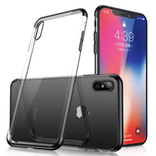 Заредете изображение във визуализатора на галерията – Clear Color Case Gel TPU Electroplating frame Cover for Samsung Galaxy A50s / Galaxy A50 / Galaxy A30s black
