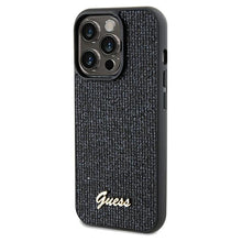 Заредете изображение във визуализатора на галерията – Original Case GUESS Disco Metal Script hardcase GUHCP13XPMSDGSK for Iphone 13 Pro Max black
