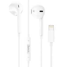Заредете изображение във визуализатора на галерията – HOCO earphones wired oryginal series for Apple iPhone Lightning 8-pin M80 (20 pcs/set)
