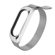 Заредете изображение във визуализатора на галерията – Replacement Metal Band Magnetic Bracelet Strap For Xiaomi Mi Band 5 / Mi Band 4 / Mi Band 3 Silver - TopMag
