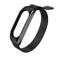 Заредете изображение във визуализатора на галерията – Replacement Metal Wristband Magnetic Bracelet Strap For Xiaomi Mi Band 6 / Mi Band 5 / Mi Band 4 / Mi Band 3 Black - TopMag

