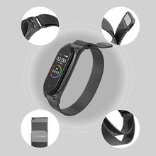 Заредете изображение във визуализатора на галерията – Replacement Metal Wristband Magnetic Bracelet Strap For Xiaomi Mi Band 6 / Mi Band 5 / Mi Band 4 / Mi Band 3 Gold - TopMag
