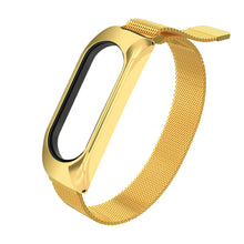 Заредете изображение във визуализатора на галерията – Replacement Metal Wristband Magnetic Bracelet Strap For Xiaomi Mi Band 6 / Mi Band 5 / Mi Band 4 / Mi Band 3 Gold - TopMag

