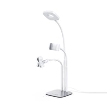 Заредете изображение във визуализатора на галерията – Ugreen Tripod Live Streaming Kit YouTube TikTok Selfie Phone Holder Ring Light LED Ring Flash White (60318) - TopMag
