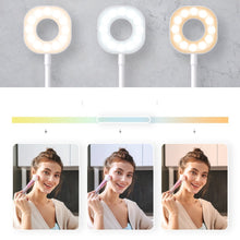 Заредете изображение във визуализатора на галерията – Ugreen Tripod Live Streaming Kit YouTube TikTok Selfie Phone Holder Ring Light LED Ring Flash White (60318) - TopMag
