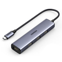 Заредете изображение във визуализатора на галерията – Ugreen HUB USB Type C splitter - 4x USB 3.2 Gen 1 silver (CM473 20841) - TopMag
