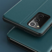 Заредете изображение във визуализатора на галерията – Eco Leather View Case elegant bookcase type case with kickstand for Samsung Galaxy A32 4G black - TopMag
