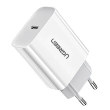 Заредете изображение във визуализатора на галерията – Ugreen USB charger Power Delivery 3.0 Quick Charge 4.0+ 20W 3A white (60450)
