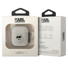 Заредете изображение във визуализатора на галерията – Karl Lagerfeld KLA2HNCHTCT Airpods 1/2 cover transparent Ikonik Choupette
