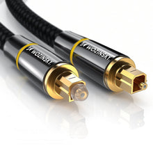 Заредете изображение във визуализатора на галерията – Wozinsky digital optical audio fiber cable Toslink SPDIF 5m black (WOPT-50) - TopMag
