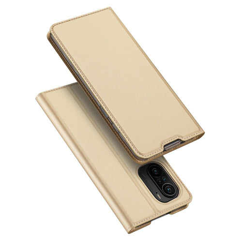 Dux Ducis Skin Pro Bookcase type case for Xiaomi Redmi K40 Pro+ / K40 Pro / K40 / Poco F3 golden - TopMag