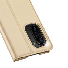 Заредете изображение във визуализатора на галерията – Dux Ducis Skin Pro Bookcase type case for Xiaomi Redmi K40 Pro+ / K40 Pro / K40 / Poco F3 golden - TopMag
