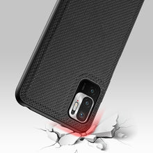 Заредете изображение във визуализатора на галерията – Dux Ducis Fino case covered with nylon material for Xiaomi Redmi Note 10 5G / POCO M3 PRO black - TopMag
