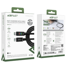 Заредете изображение във визуализатора на галерията – Acefast C7-03 USB-C USB-C 100W 1.2m cable with display - black
