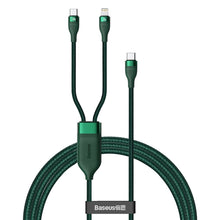 Заредете изображение във визуализатора на галерията – Baseus Flash Series 2in1 USB Typ C - USB Typ C / Lightning fast charging cable Power Delivery Quick Charge 100 W 1,2 m green (CA1T2-F06) - TopMag
