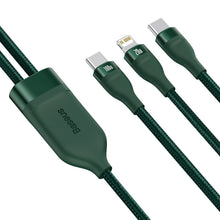Заредете изображение във визуализатора на галерията – Baseus Flash Series 2in1 USB Typ C - USB Typ C / Lightning fast charging cable Power Delivery Quick Charge 100 W 1,2 m green (CA1T2-F06) - TopMag
