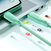 Заредете изображение във визуализатора на галерията – Joyroom Multi-Color Series SA34-CC3 USB-C / USB-C Cable 60W Fast Transfer 1m - Pink
