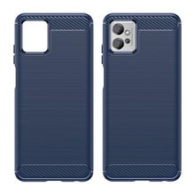 Заредете изображение във визуализатора на галерията – Carbon Case for Motorola Moto G32 flexible silicone carbon cover blue
