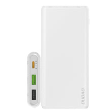 Заредете изображение във визуализатора на галерията – Dudao powerbank 10000mAh 18W Quick Charge Power Delivery 2x USB / 1x USB Type C white (K12PQ_W) - TopMag

