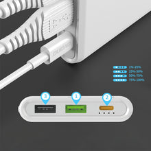 Заредете изображение във визуализатора на галерията – Dudao powerbank 10000mAh 18W Quick Charge Power Delivery 2x USB / 1x USB Type C white (K12PQ_W) - TopMag
