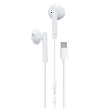 Заредете изображение във визуализатора на галерията – WK Design wired USB Type C earphones white (YA01 TypeC white) - TopMag
