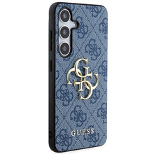 Заредете изображение във визуализатора на галерията – Guess 4G Big Metal Logo case for Samsung Galaxy S24+ - blue
