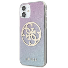 Заредете изображение във визуализатора на галерията – Guess GUHCP12SPCUGLBPG iPhone 12 mini 5,4" niebieski/blue hard case Glitter Gradient 4G Circle Logo - TopMag
