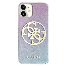 Заредете изображение във визуализатора на галерията – Guess GUHCP12SPCUGLBPG iPhone 12 mini 5,4" niebieski/blue hard case Glitter Gradient 4G Circle Logo - TopMag
