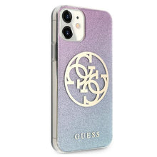 Заредете изображение във визуализатора на галерията – Guess GUHCP12SPCUGLBPG iPhone 12 mini 5,4" niebieski/blue hard case Glitter Gradient 4G Circle Logo - TopMag
