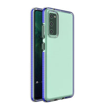 Заредете изображение във визуализатора на галерията – Spring Case clear TPU gel protective cover with colorful frame for Xiaomi Mi 10T Pro / Mi 10T dark blue - TopMag
