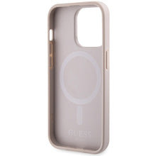 Заредете изображение във визуализатора на галерията – Original Case GUESS 4G Printed Stripes MagSafe GUHMP15XP4RPSP for Iphone 15 Pro Max pink
