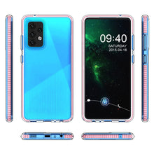 Заредете изображение във визуализатора на галерията – Spring Case Cover Gel Cover with Color Frame for Samsung Galaxy A52s 5G / A52 5G / A52 4G Black - TopMag
