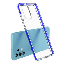 Заредете изображение във визуализатора на галерията – Spring Case clear TPU gel protective cover with colorful frame for Samsung Galaxy A32 4G light pink - TopMag
