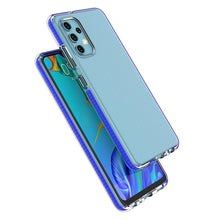 Заредете изображение във визуализатора на галерията – Spring Case clear TPU gel protective cover with colorful frame for Samsung Galaxy A32 4G light pink - TopMag
